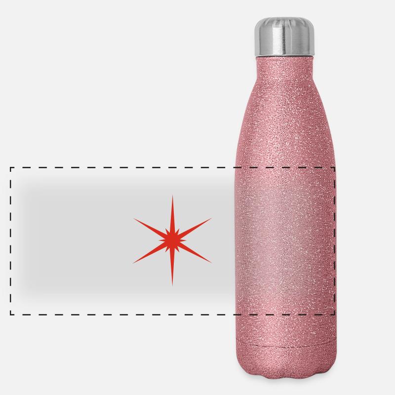 Weihnachtsstern Panorama Glitzer Isolierflasche 500 ml