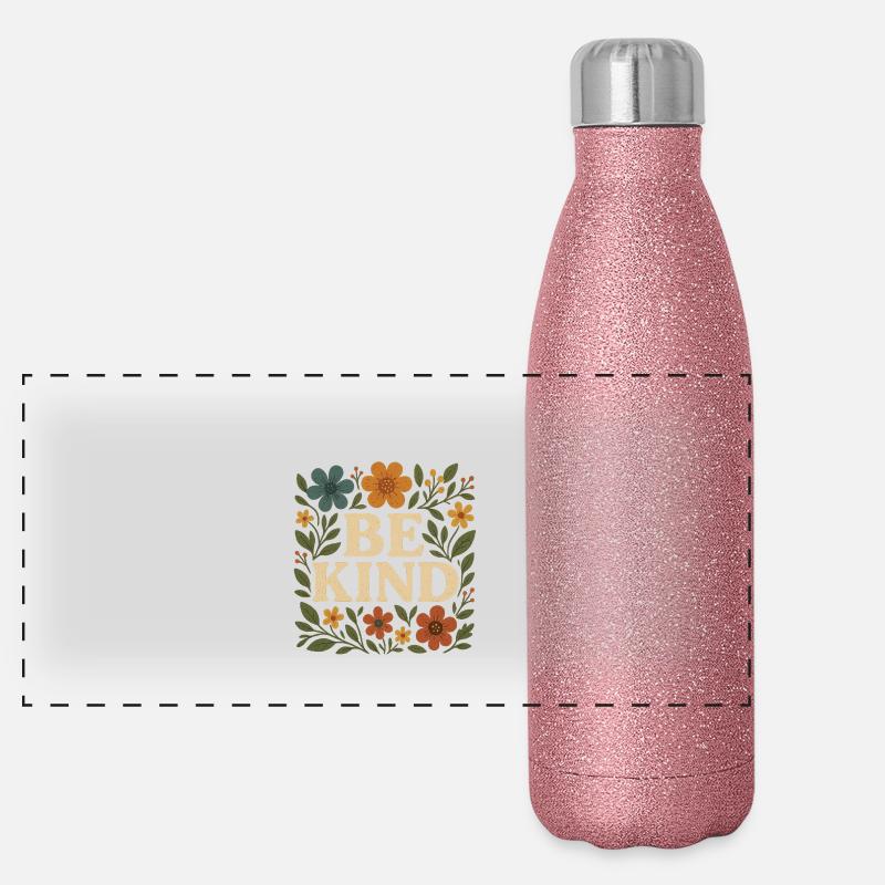 Be kind Panorama Glitzer Isolierflasche 500 ml