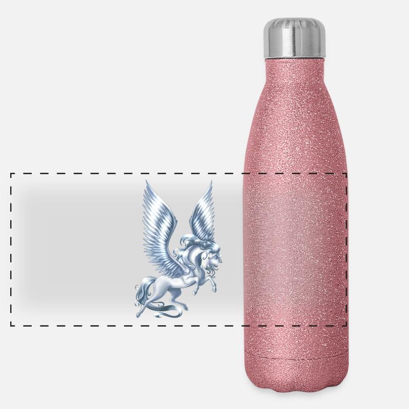 Pegasus flottant Gourde isotherme panoramique pailletée 500 ml