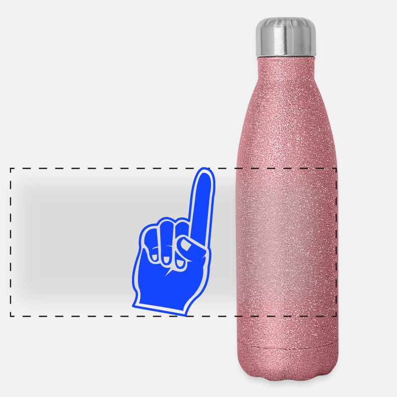 Fan Hand Index Finger Icon Panoramic Glitter Thermal Bottle 500 ml