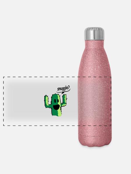 snuggle - Panoramic Glitter Thermal Bottle 500 ml - pink glitter - Front