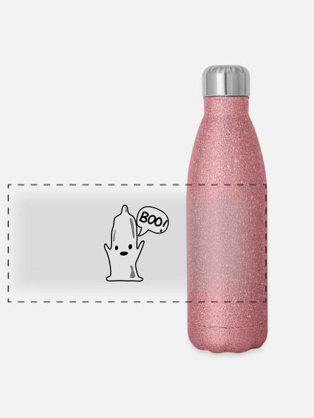 Kondom - Panorama Glitzer Isolierflasche 500 ml - Pink Glitzer - Vorne