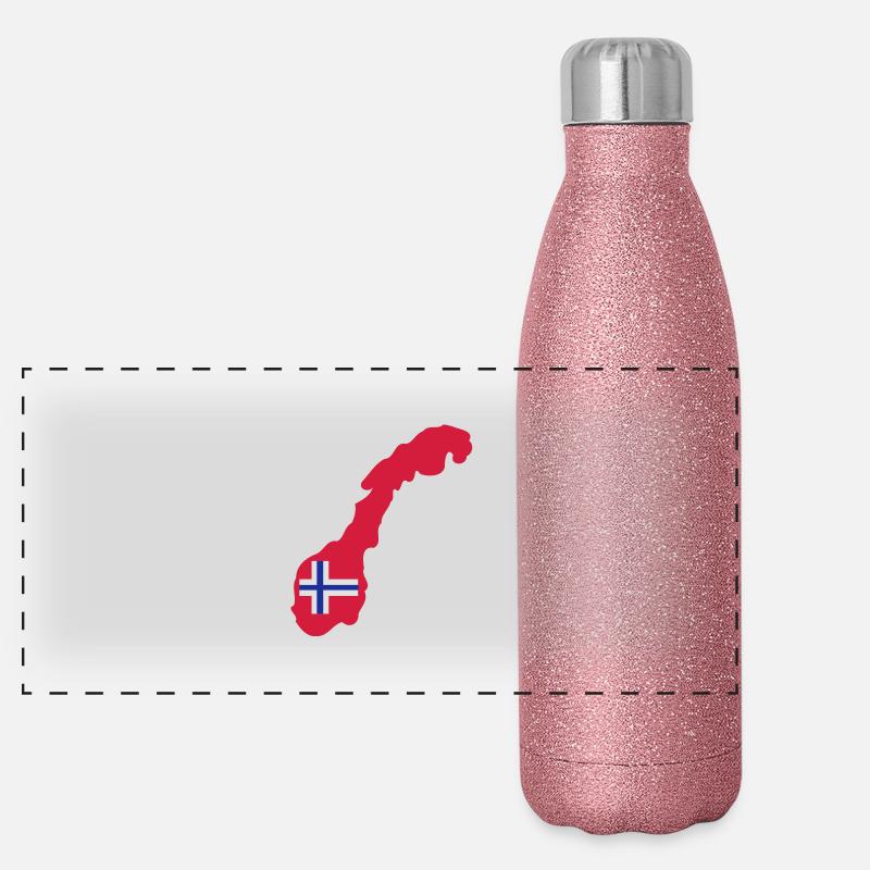 Norwegen Panorama Glitzer Isolierflasche 500 ml