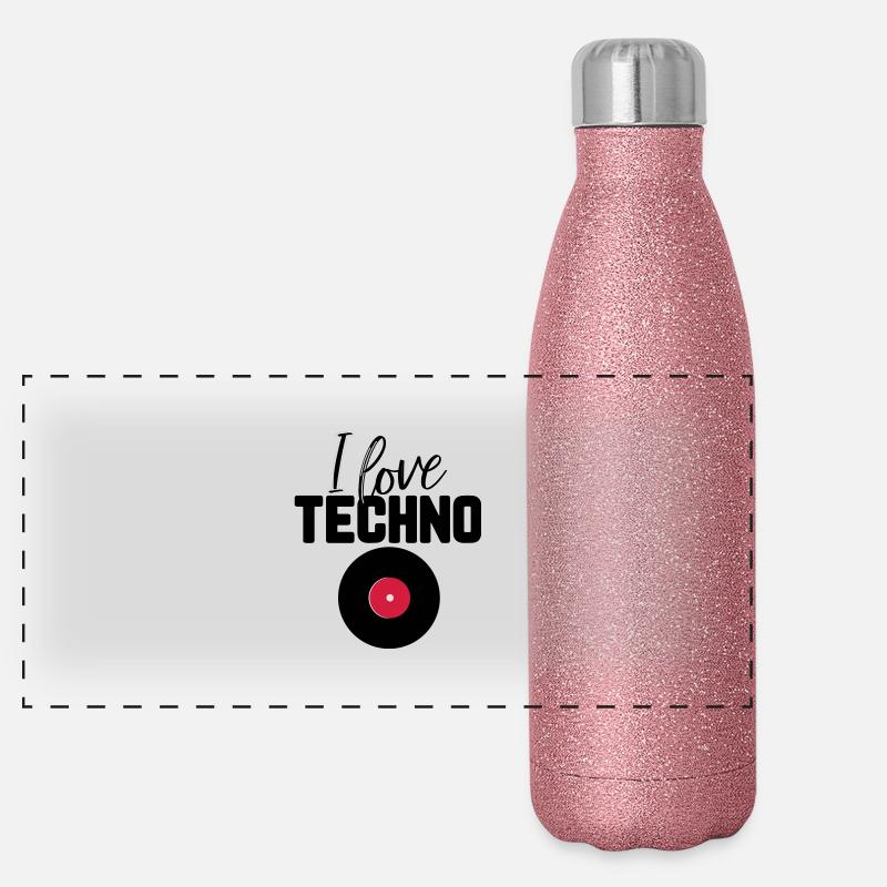 J'adore la techno Gourde isotherme panoramique pailletée 500 ml