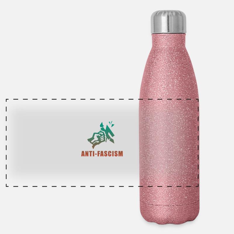 Anti fascisme Gourde isotherme panoramique pailletée 500 ml