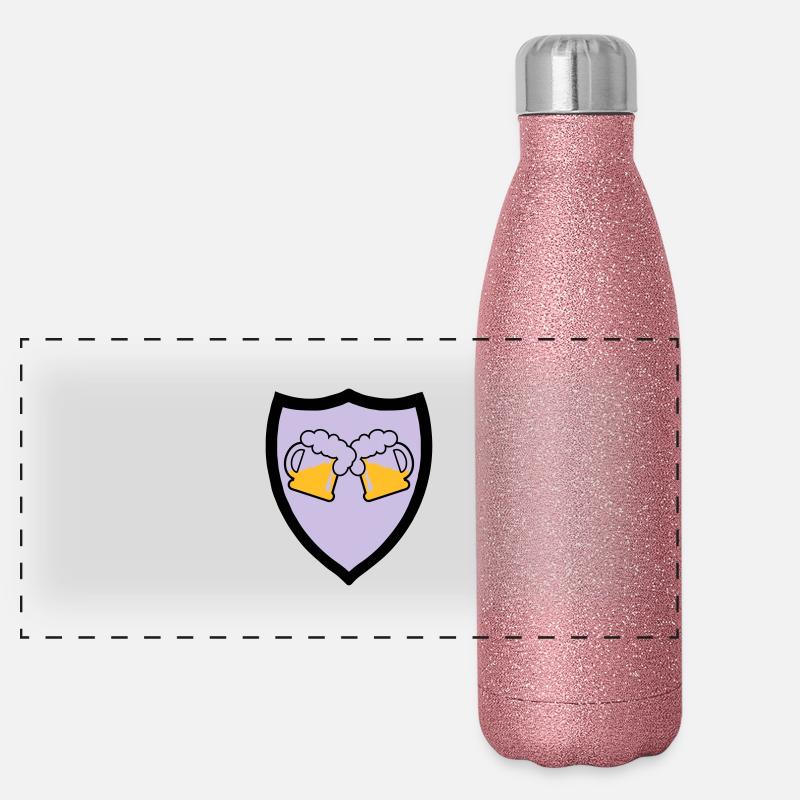 Bier Emblem 3c Panorama Glitzer Isolierflasche 500 ml