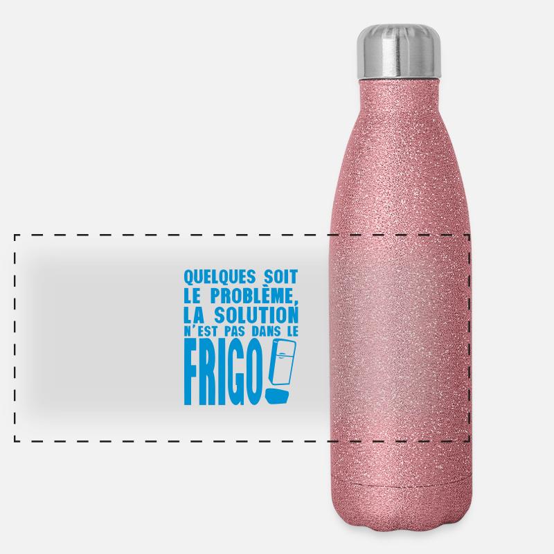 la solution du probleme pas frigo humour Gourde isotherme panoramique pailletée 500 ml