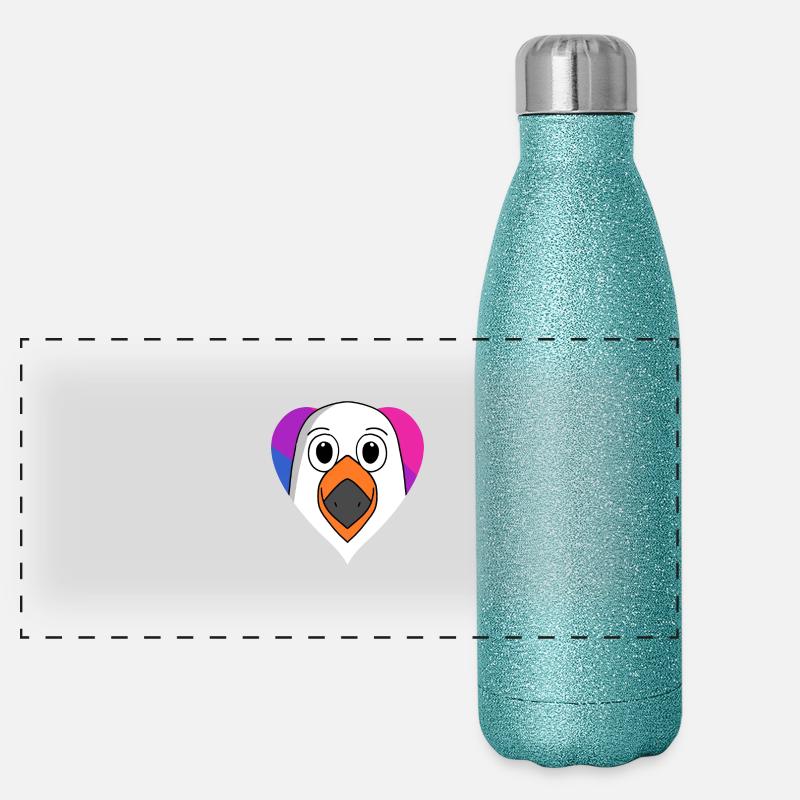 Bisexuell Möwe Geschenk Panorama Glitzer Isolierflasche 500 ml
