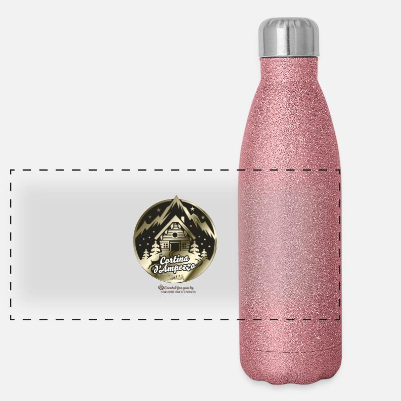 Cortina d'Ampezzo Italia Panorama Glitzer Isolierflasche 500 ml