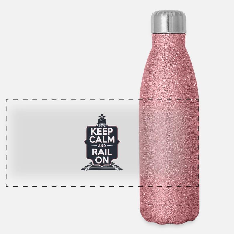 BLEIBEN SIE RUHIG UND SCHIMPFEN SIE WEITER Panorama Glitzer Isolierflasche 500 ml