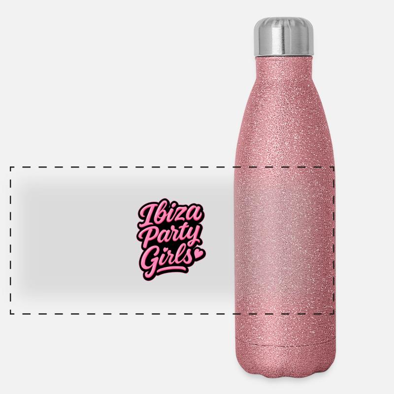 Fêtardes d’Ibiza Gourde isotherme panoramique pailletée 500 ml