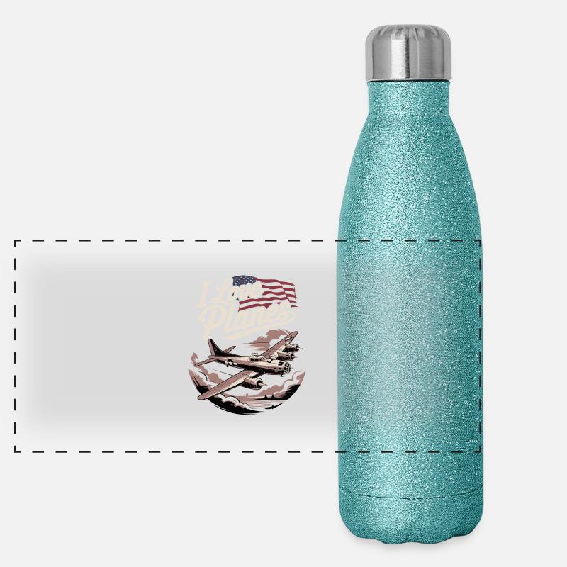 Forteresse volante Tribute B 17 Flying Gourde isotherme panoramique pailletée 500 ml