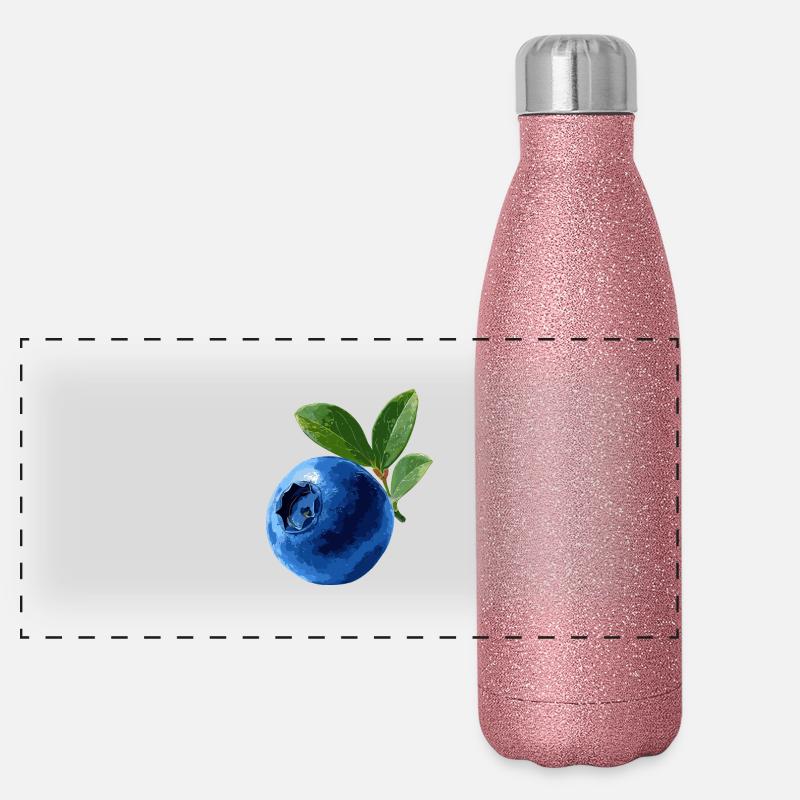 Blaubeere Panorama Glitzer Isolierflasche 500 ml