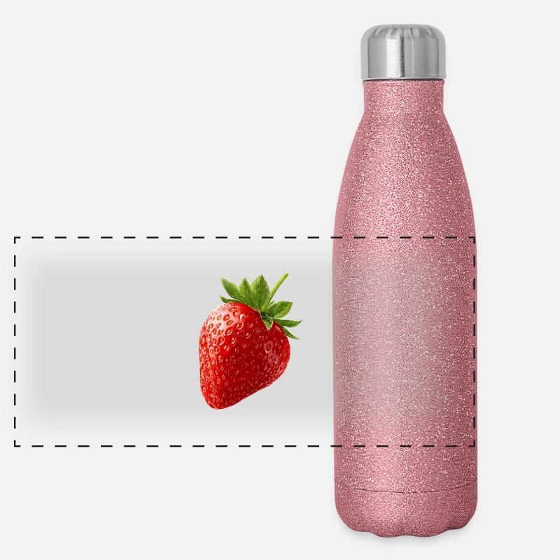 Strawberry Panoramic Glitter Thermal Bottle 500 ml