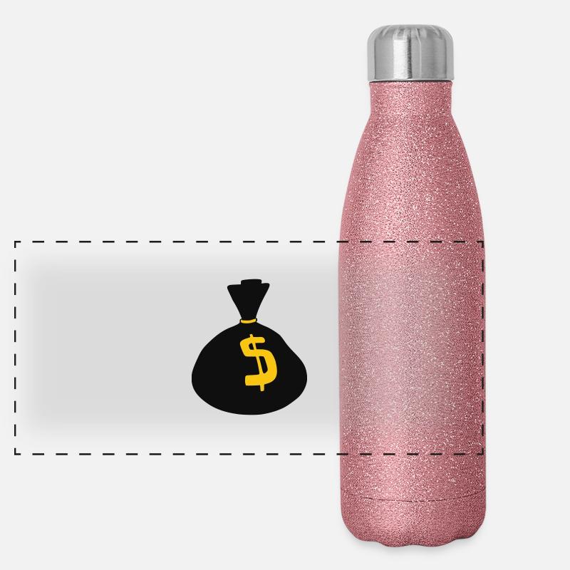 geld Panorama Glitzer Isolierflasche 500 ml