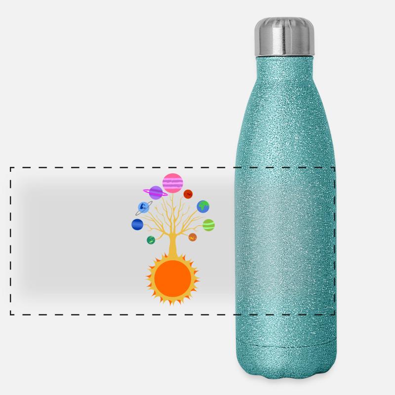 Solar System Tree Panoramic Glitter Thermal Bottle 500 ml