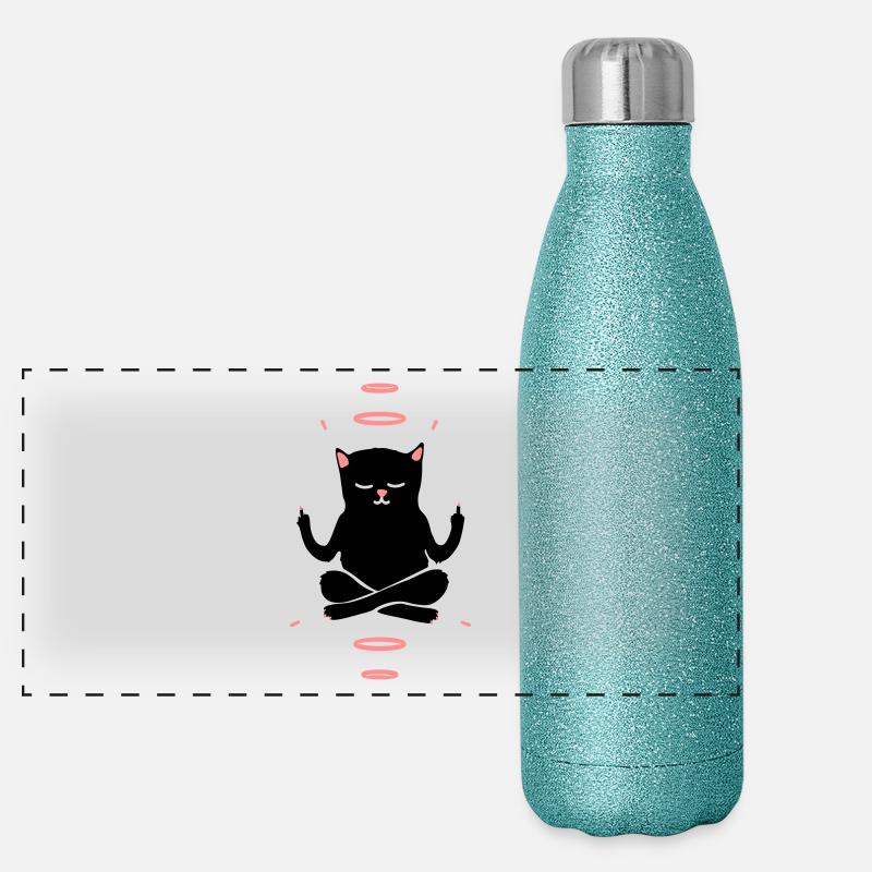 Woosah Cat Panorama Glitzer Isolierflasche 500 ml