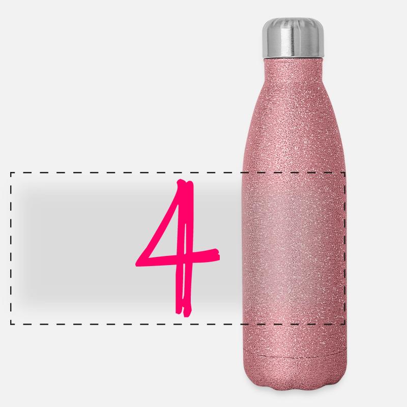 4 ANS. 4e ANNIVERSAIRE. ANNIVERSAIRE 4 ANS. 4 Gourde isotherme panoramique pailletée 500 ml