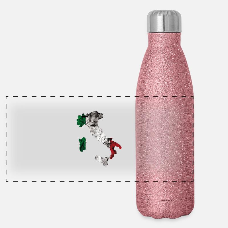 Italien, Mode, Grunge Panorama Glitzer Isolierflasche 500 ml