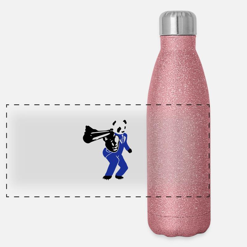 shooting panda 2 Panorama Glitzer Isolierflasche 500 ml