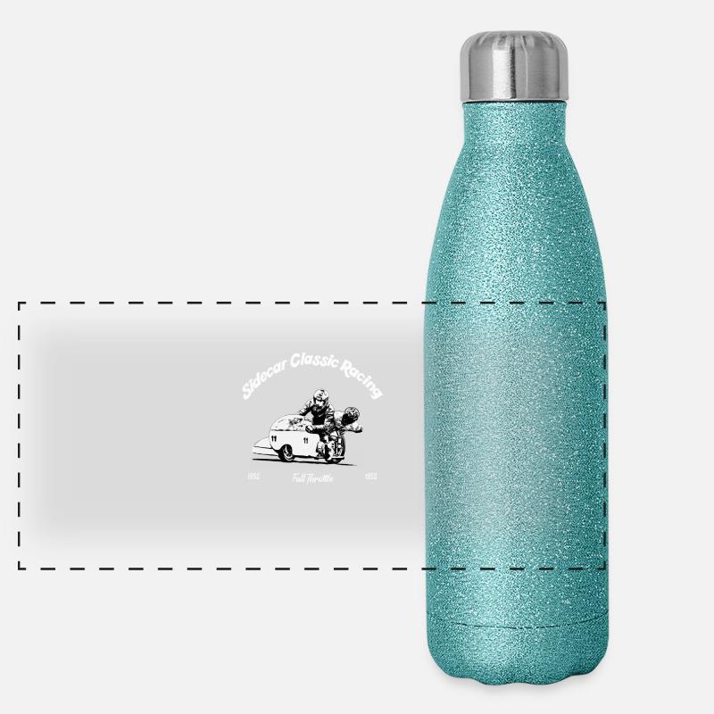 Sidecar Classic Racing Panorama Glitzer Isolierflasche 500 ml