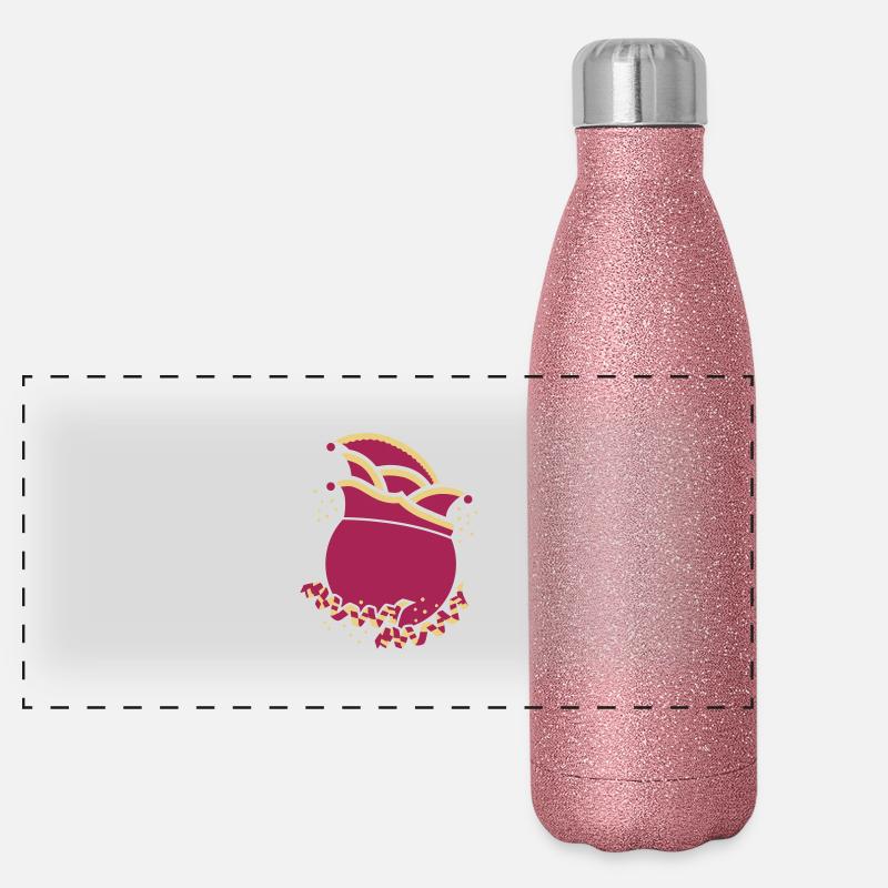 bonnet d'âne cercle Gourde isotherme panoramique pailletée 500 ml