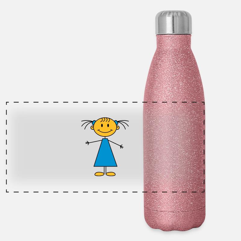 girl Panorama Glitzer Isolierflasche 500 ml