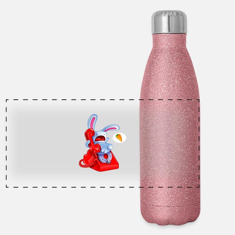 lapin qui téléphone.png Gourde isotherme panoramique pailletée 500 ml