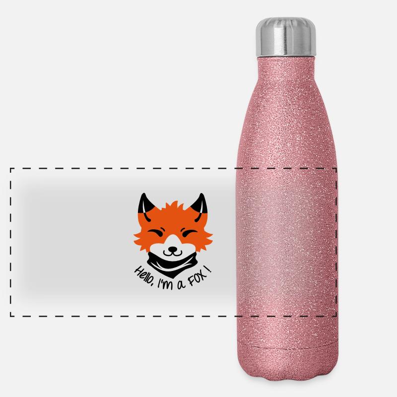 Hallo, ich bin ein Fuchs! Panorama Glitzer Isolierflasche 500 ml