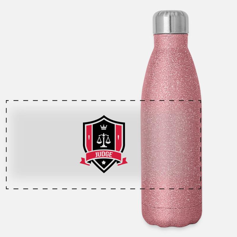 Richter / Gerechtigkeit / Richterin / Gericht Panorama Glitzer Isolierflasche 500 ml