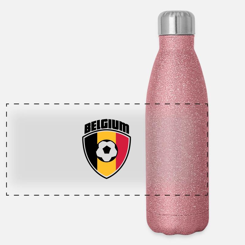 Belgien Panorama Glitzer Isolierflasche 500 ml