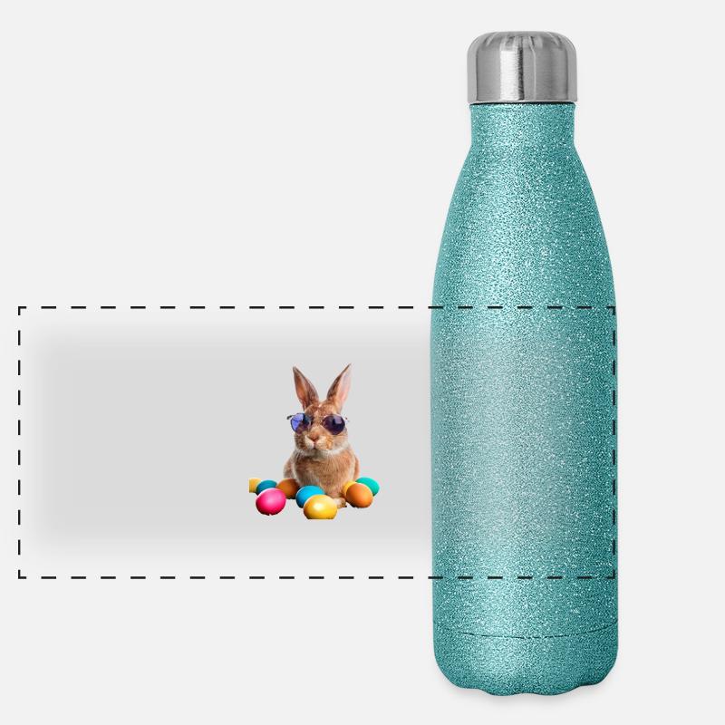 Osterhase Panorama Glitzer Isolierflasche 500 ml