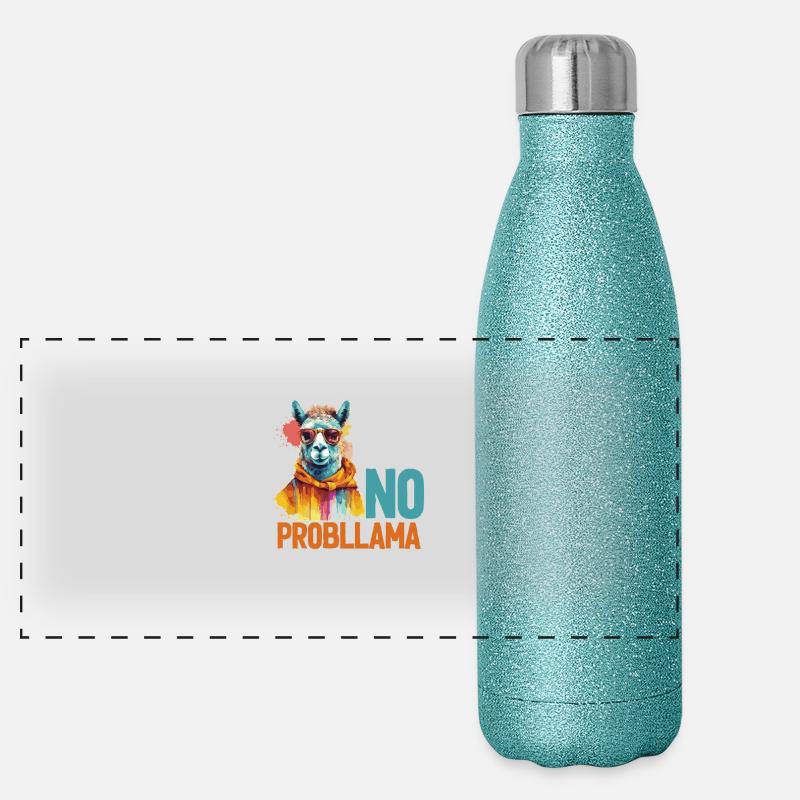 No problem Lama Panoramic Glitter Thermal Bottle 500 ml