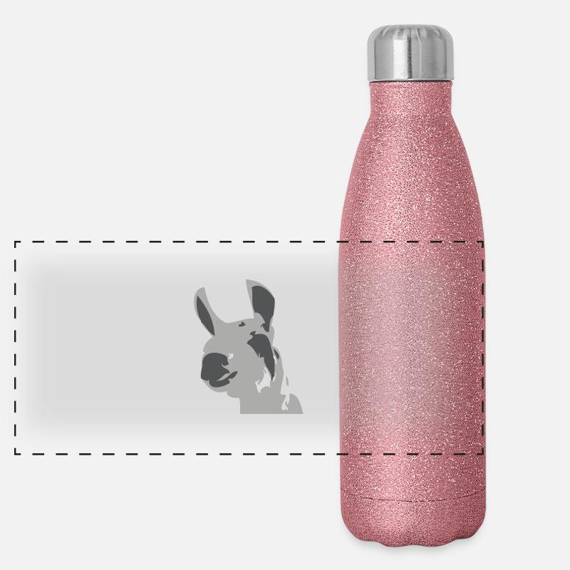 lama Panorama Glitzer Isolierflasche 500 ml