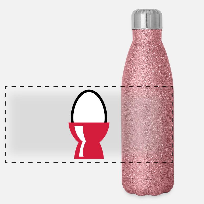 œuf - Gourde isotherme panoramique pailletée 500 ml - paillettes roses