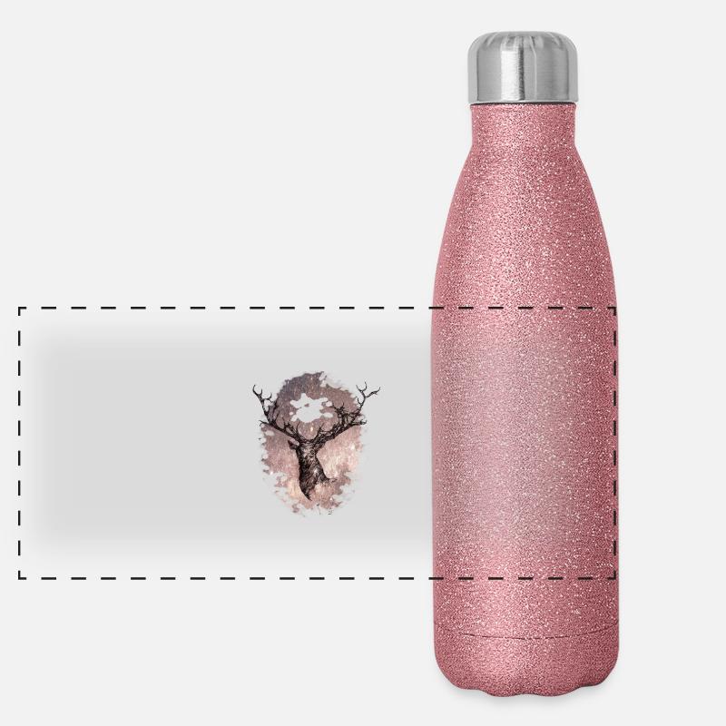 der Stern des Hirsches Panorama Glitzer Isolierflasche 500 ml