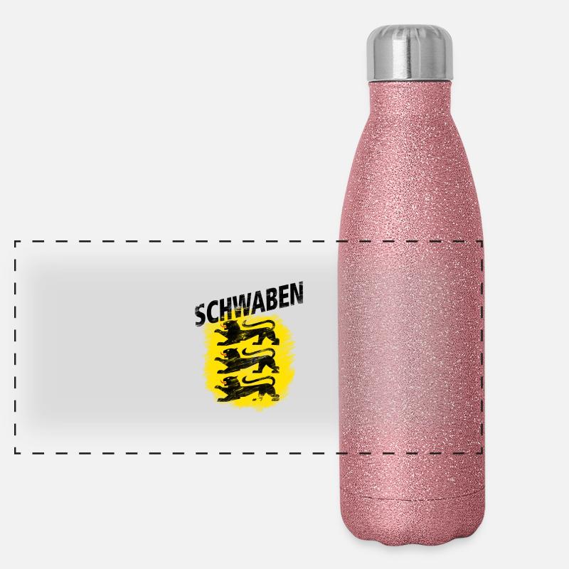 Schwaben Panorama Glitzer Isolierflasche 500 ml
