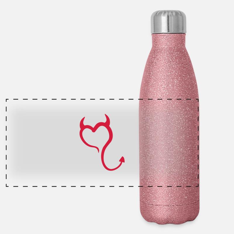 Little Devil 01 Panorama Glitzer Isolierflasche 500 ml