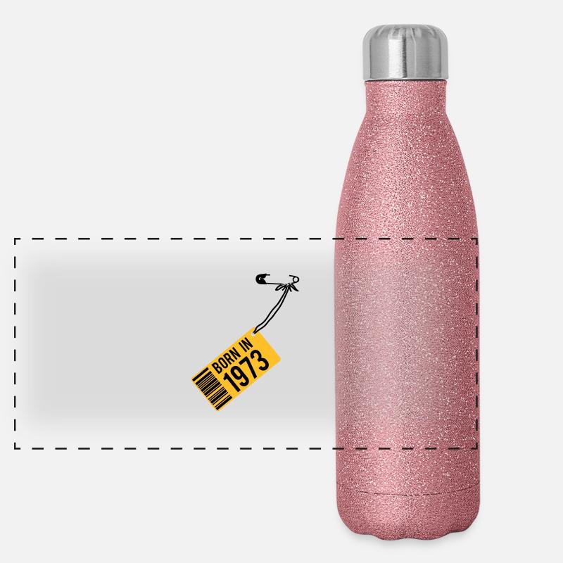 Birthday - Born in 1973 Panoramic Glitter Thermal Bottle 500 ml