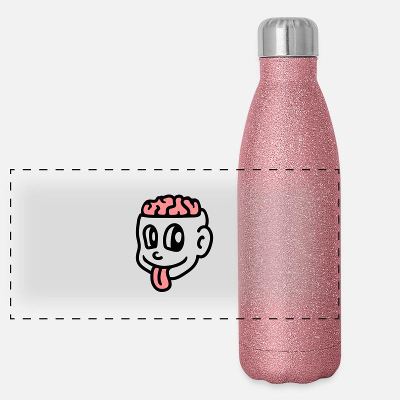 Crazy boy - brain Panoramic Glitter Thermal Bottle 500 ml