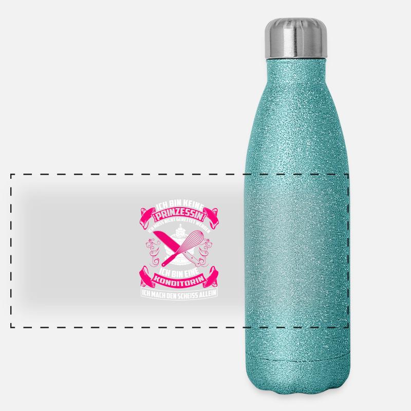 Konditorin - Prinzessin Panorama Glitzer Isolierflasche 500 ml