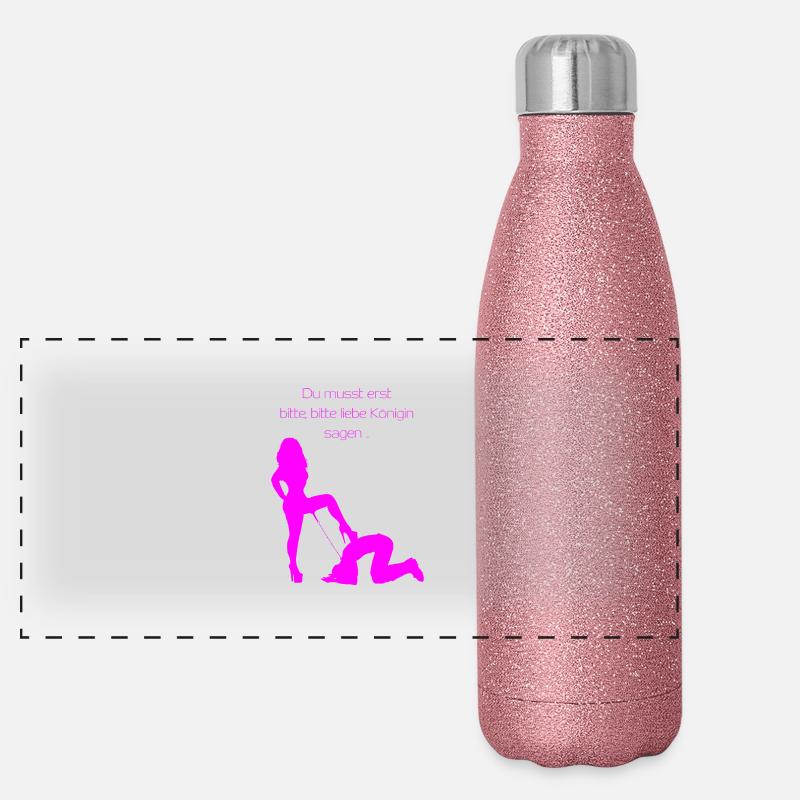 Königin Panorama Glitzer Isolierflasche 500 ml