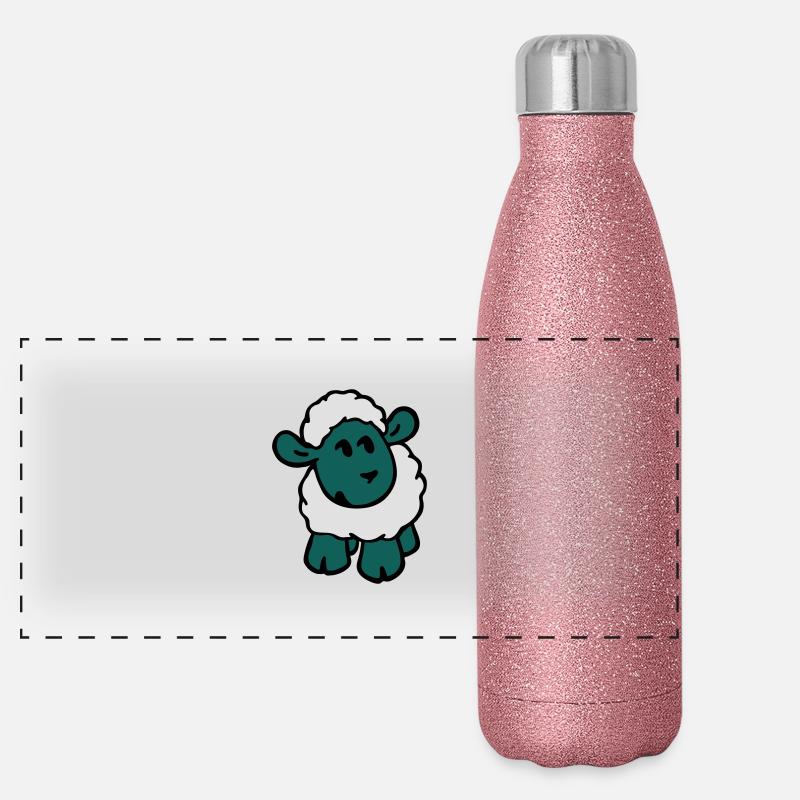 Schaf Panorama Glitzer Isolierflasche 500 ml