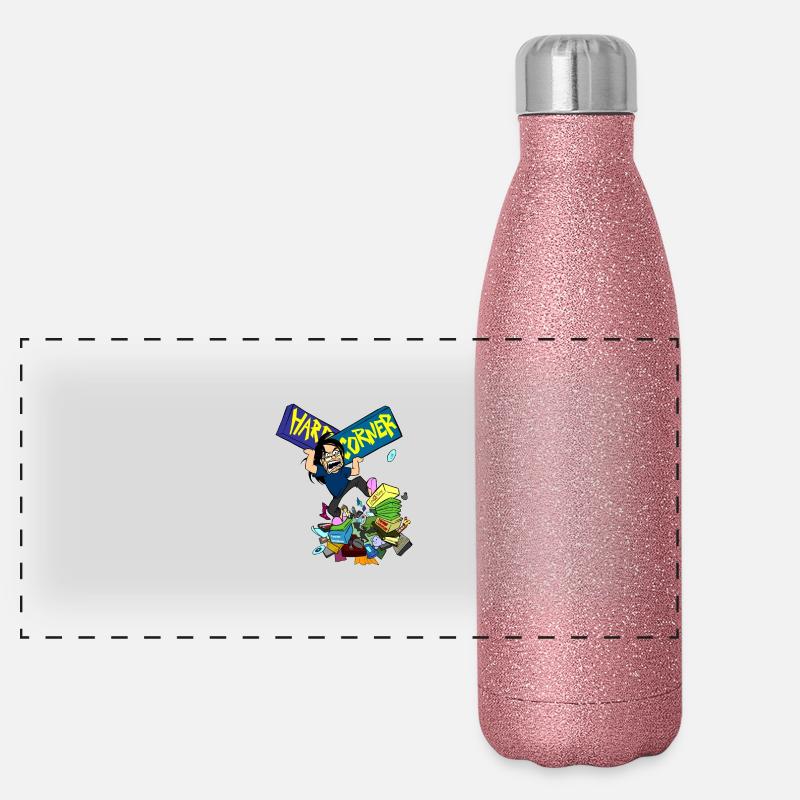 Hard Corner Logo Panoramic Glitter Thermal Bottle 500 ml