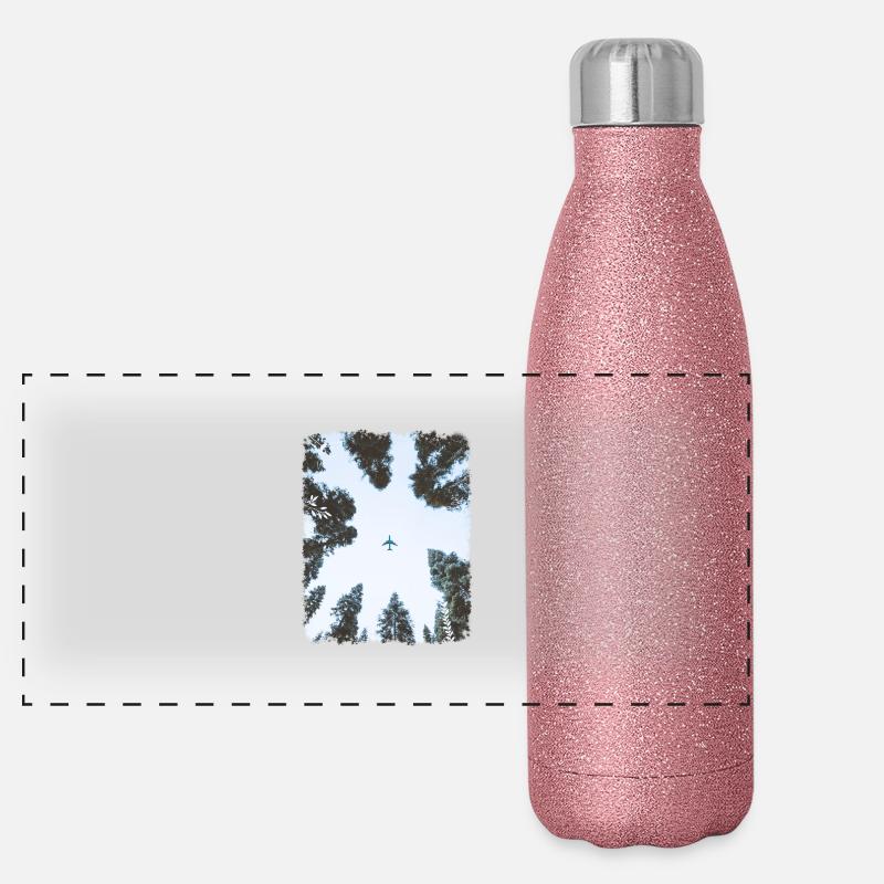 Plane Panoramic Glitter Thermal Bottle 500 ml