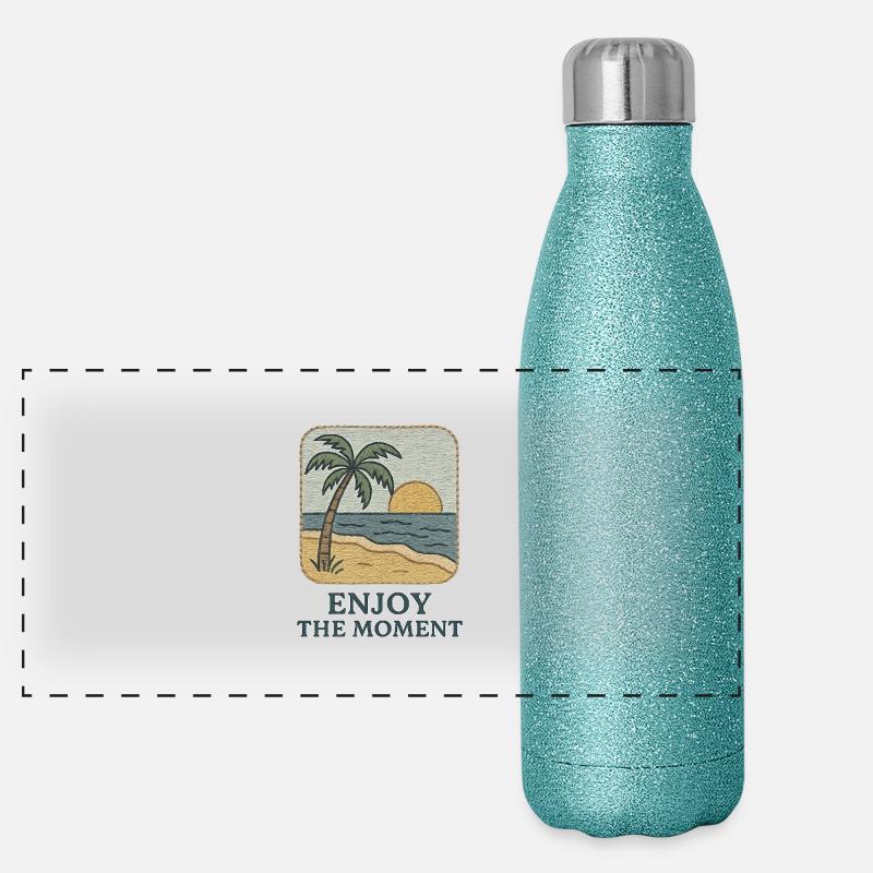 Summer Vacation Panorama Glitzer Isolierflasche 500 ml