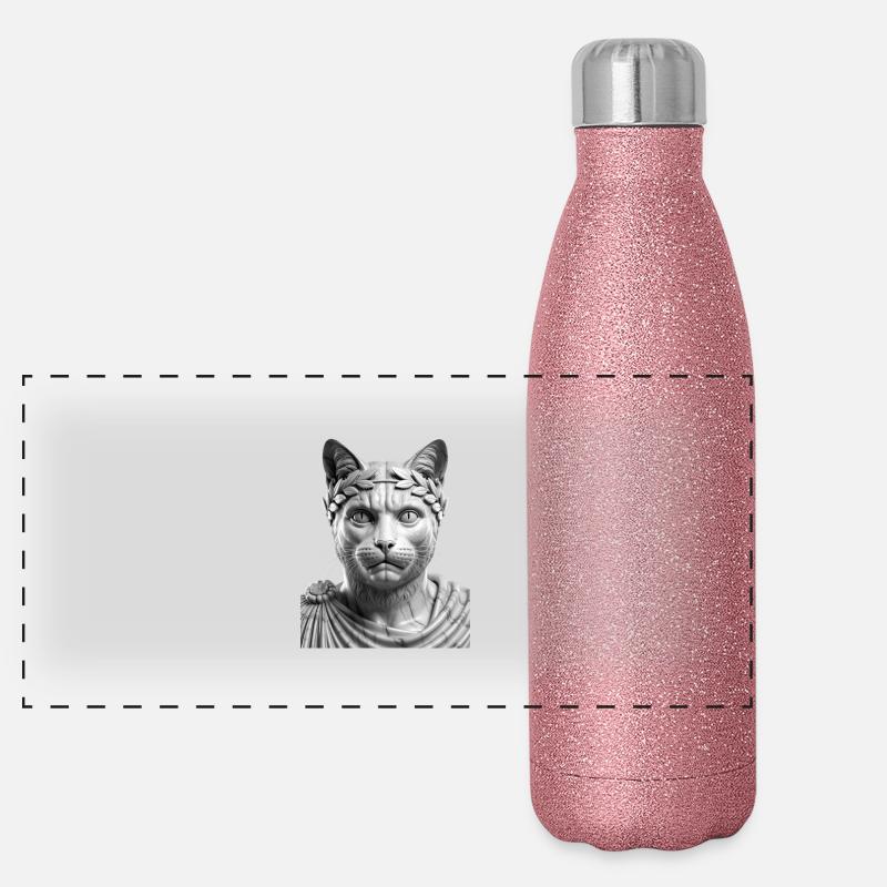Der Stoiker - Panorama Glitzer Isolierflasche 500 ml - Pink Glitzer