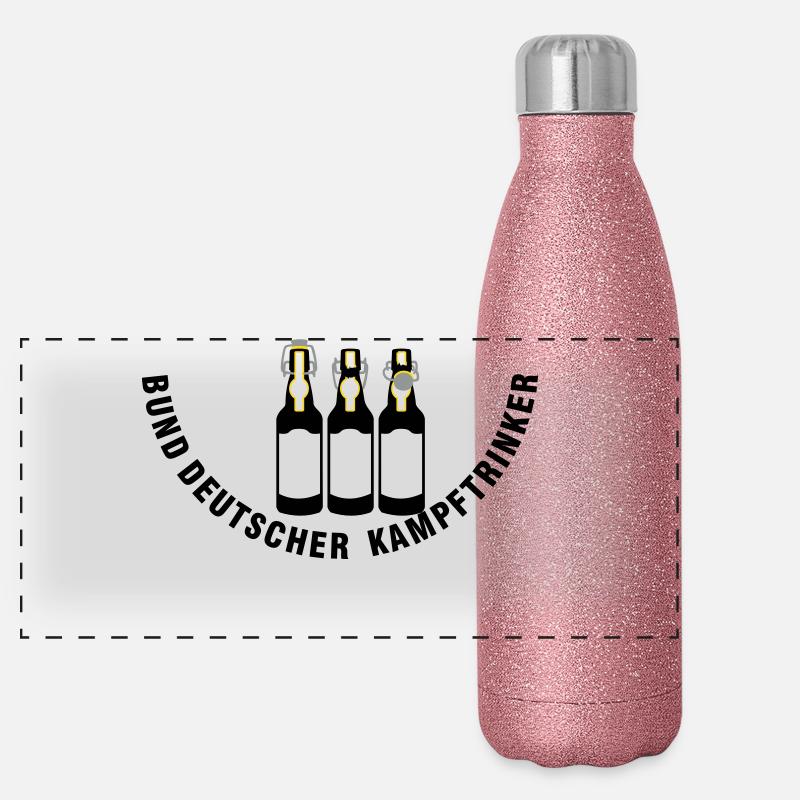 3 Bierflaschen / 3 beer bottles (c, 3c) Panorama Glitzer Isolierflasche 500 ml