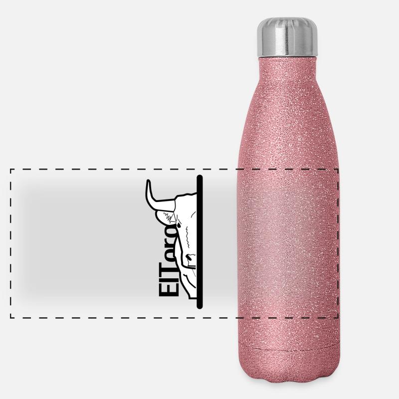 taureau caché Gourde isotherme panoramique pailletée 500 ml