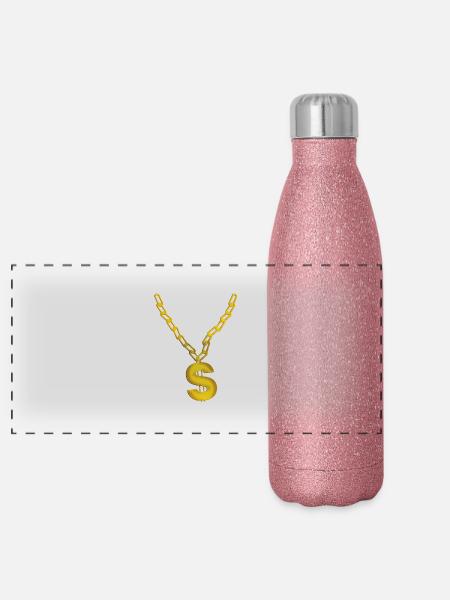Bling - Panoramic Glitter Thermal Bottle 500 ml - pink glitter - Front